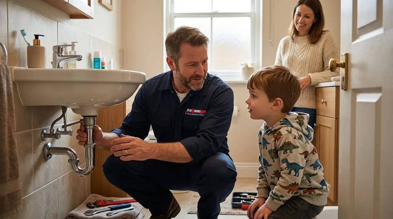 Licensed plumber at work in Plano, IL